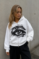 All Eyes Zip Up Heavyweight Hoodie