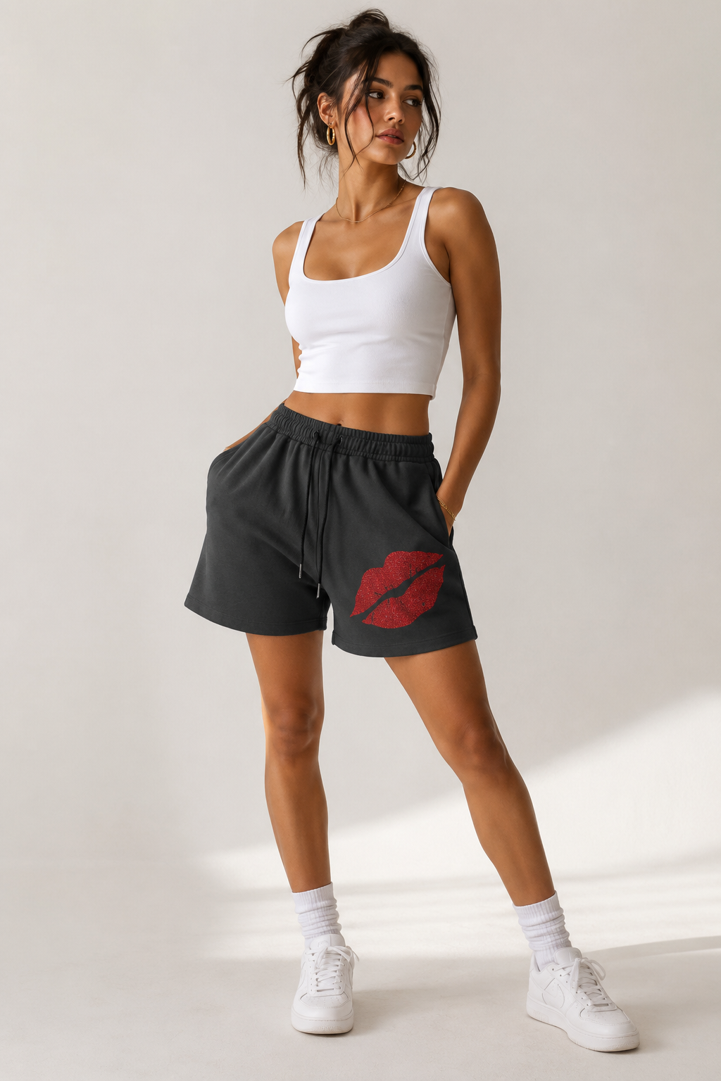 Kissed Raw Hem Shorts