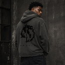 Yin & Yang Frayed-Hem Hoodie