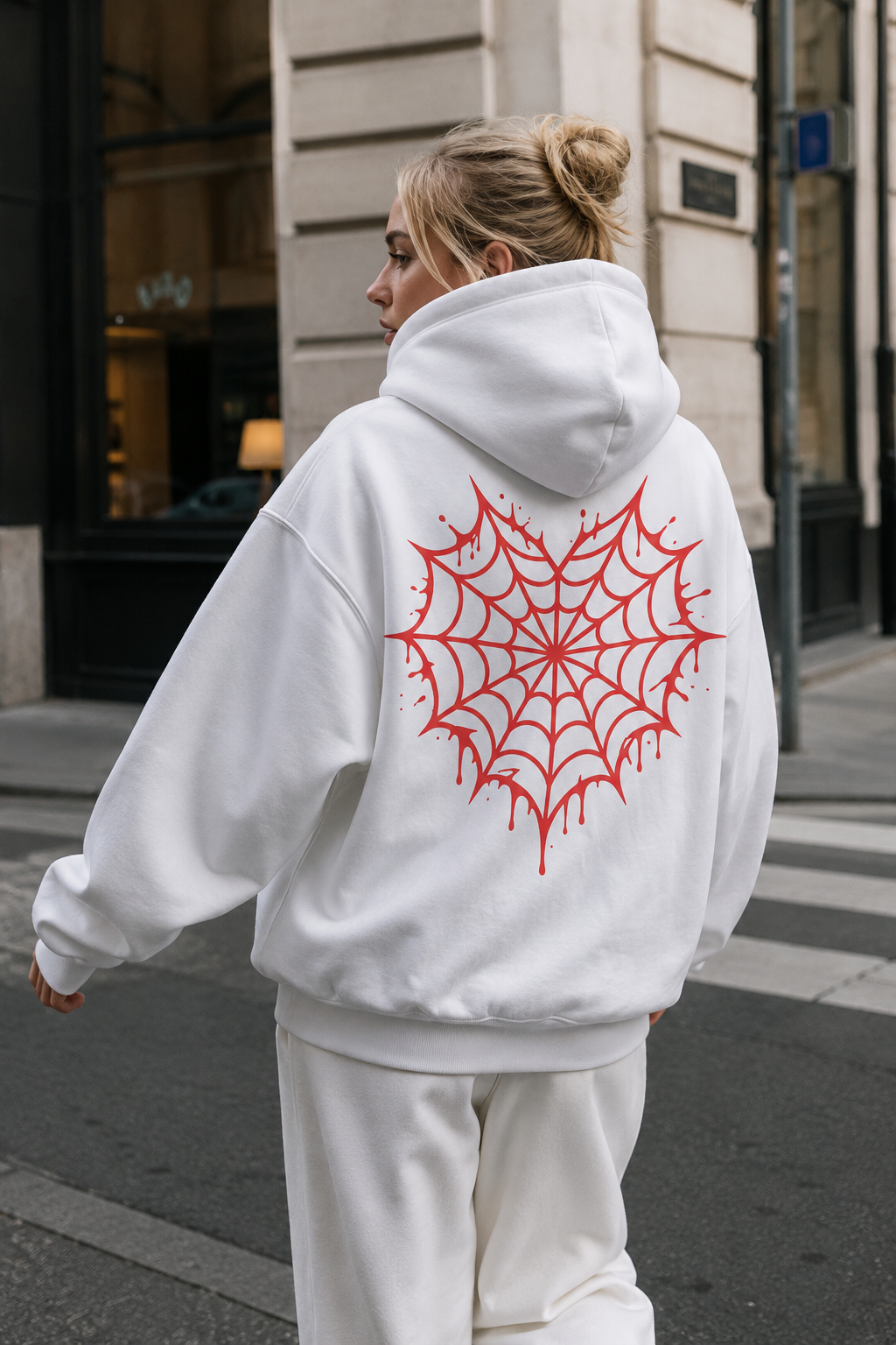 Spiderweb Single Snap Hoodie