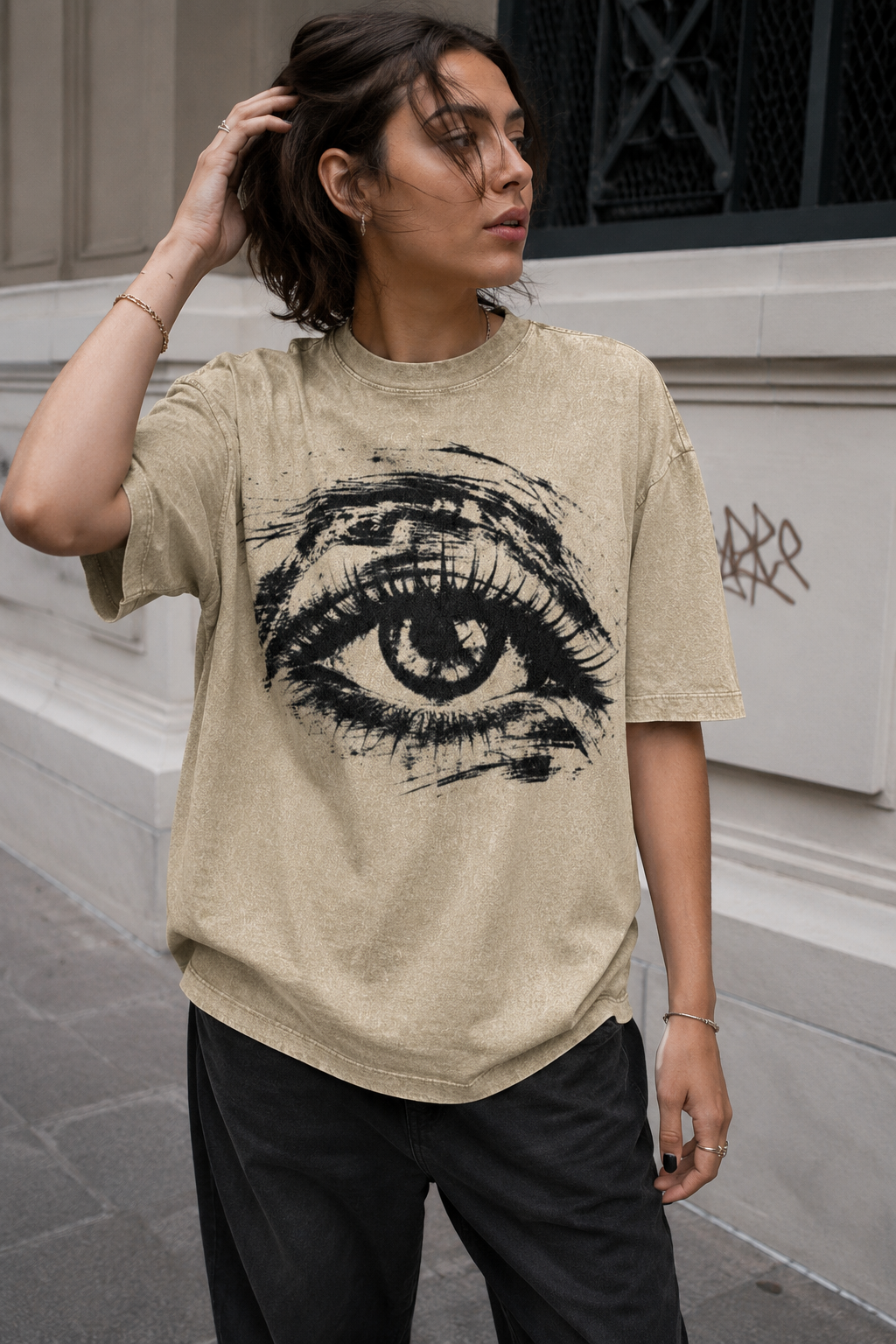 All Eyes Oversized Tee