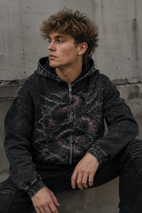 Snake Zip-Up Heavyweight Hoodie