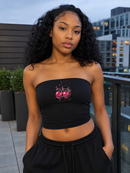 Cherry Cropped Yoga Tube Top