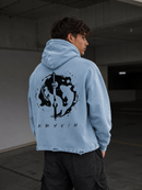 Yin & Yang Frayed-Hem Hoodie
